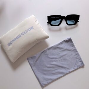 Bonnie Clyde KARATE Black Sunglasses with Case